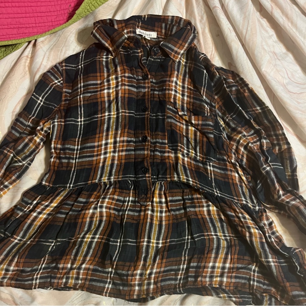 Orange and blue shirt